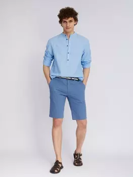 Удлинённые шорты из хлопка с ремнём