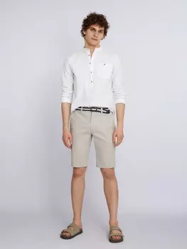 Удлинённые шорты из хлопка с ремнём