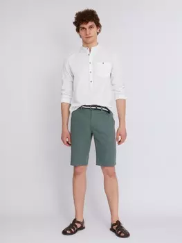 Удлинённые шорты из хлопка с ремнём