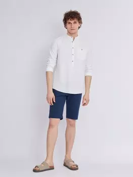 Удлинённые шорты из хлопка с ремнём