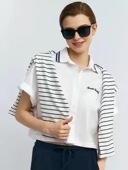 Укороченная рубашка из хлопка