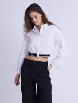 Укороченная рубашка на резинке