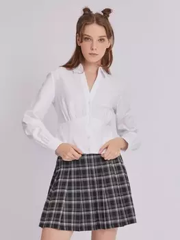 Укороченная рубашка с имитацией корсета