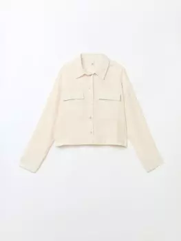 Укороченная рубашка с карманами