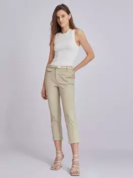 Укороченные брюки-чинос с ремнём