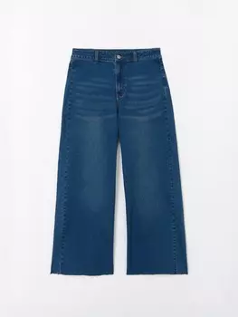 Укороченные джинсы кюлоты