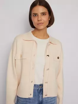 Укороченный кардиган-рубашка на пуговицах