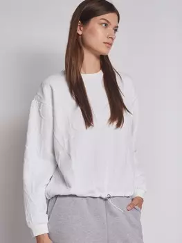 Укороченный свитшот на кулиске