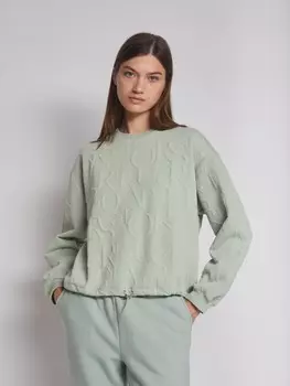 Укороченный свитшот на кулиске