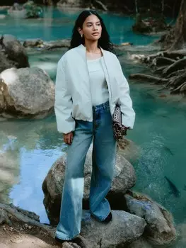 Утеплённая куртка-бомбер на синтепоне