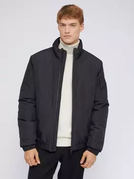 Утеплённая куртка-бомбер с воротником стойкой