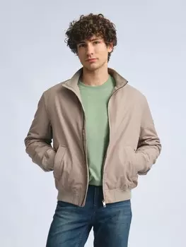 Утеплённая куртка-бомбер с воротником-стойкой