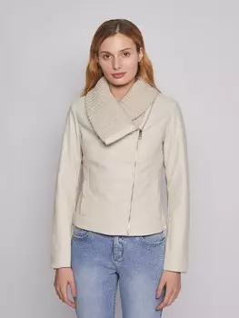 Утеплённая куртка-косуха из экокожи