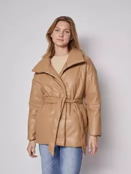 Утеплённая куртка Oversize с поясом