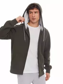 Утеплённая толстовка на молнии с капюшоном