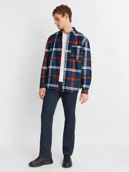 Утеплённые прямые брюки из хлопка с подкладкой из флиса