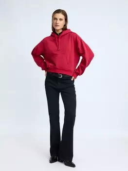 Утеплённый худи с капюшоном и надписью