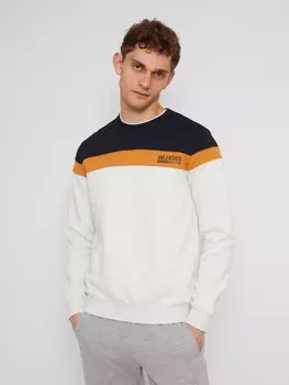 Утеплённый свитшот полуприлегающего кроя в спортивном стиле