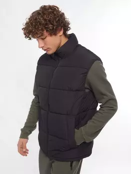 Утеплённый жилет на молнии с воротником-стойкой