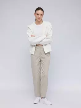 Вельветовые брюки чинос из хлопка с высокой талией