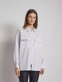 Верхняя рубашка на молнии в полоску