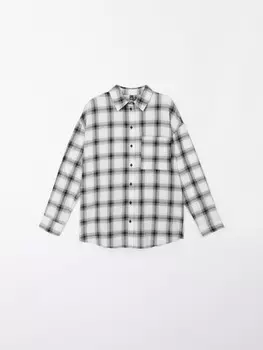 Верхняя рубашка оверсайз из фланели в клетку