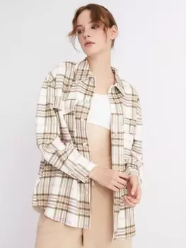 Верхняя рубашка с узором в клетку