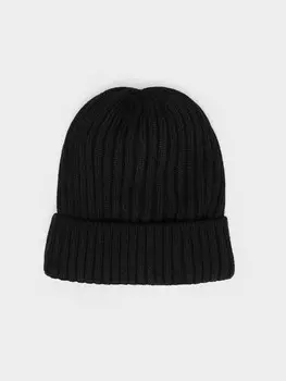 Вязаная шапка-бини из акрила с подкладкой из флиса