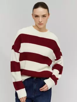 Вязаный джемпер из акрила в полоску