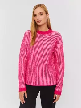 Вязаный джемпер оверсайз силуэта с фактурой-риб