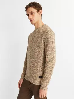 Вязаный джемпер прямого фасона из пёстрой пряжи