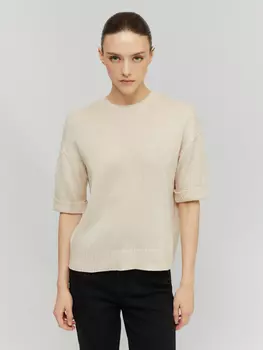 Вязаный джемпер с коротким рукавом