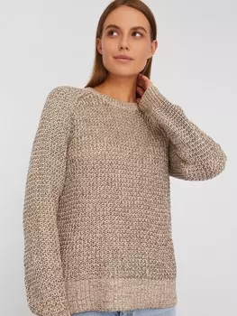 Вязаный джемпер с рукавами-реглан и люрексом