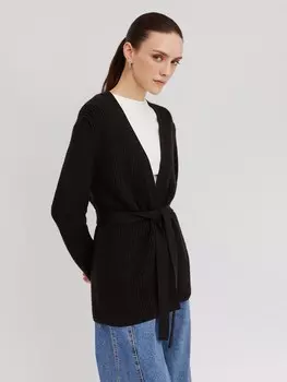Вязаный кардиган с поясом