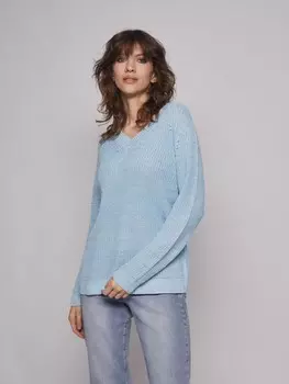 Вязаный пуловер с люрексом