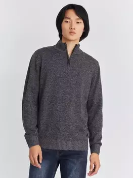 Вязаный свитер с воротником на молнии