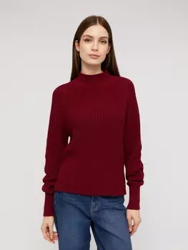 Вязаный свитер с воротником-стойкой