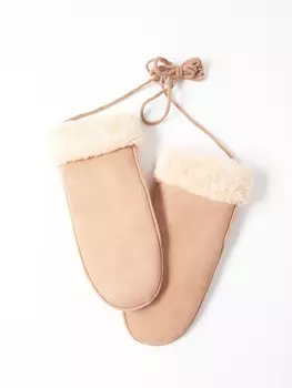 Замшевые варежки