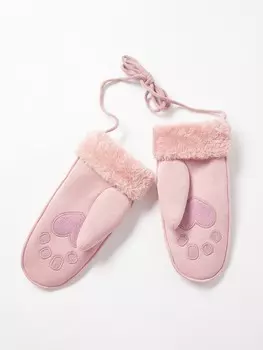 Замшевые варежки