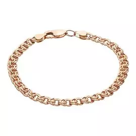 Браслет бисмарк из красного золота 375 пробы, размер 21