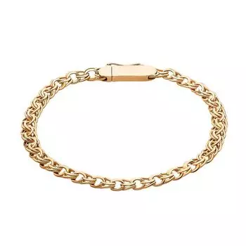 Браслет бисмарк из красного золота 585 пробы, размер 22