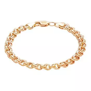 Браслет бисмарк из красного золота 585 пробы, размер 25