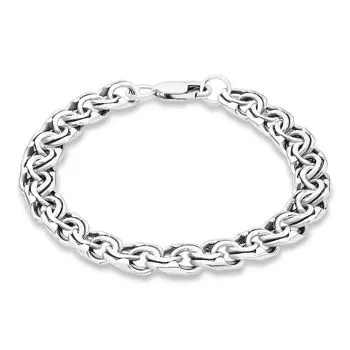 Браслет бисмарк из серебра 925 пробы, размер 22