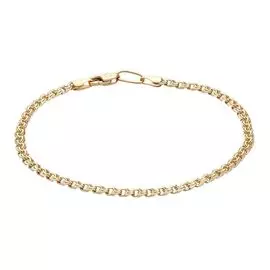 Браслет бисмарк из желтого золота 585 пробы, размер 19