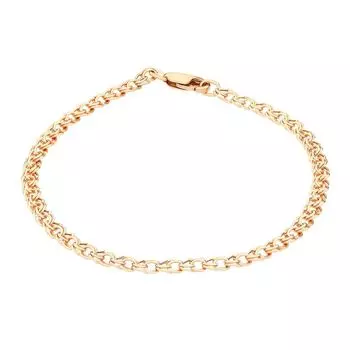 Браслет дорожки из красного золота 375 пробы, размер 19