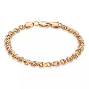 Браслет из красного золота 585 пробы, размер 18