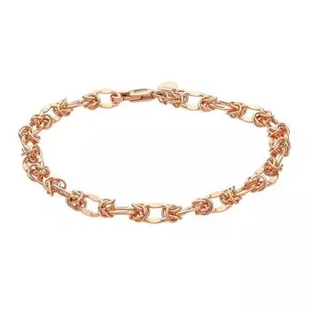 Браслет муза из красного золота 585 пробы, размер 18