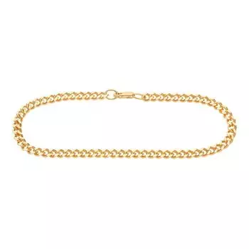 Браслет панцирь из красного золота 585 пробы, размер 19