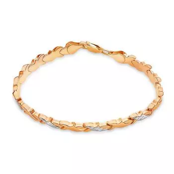 Браслет ролекс из красного золота 585 пробы, размер 18