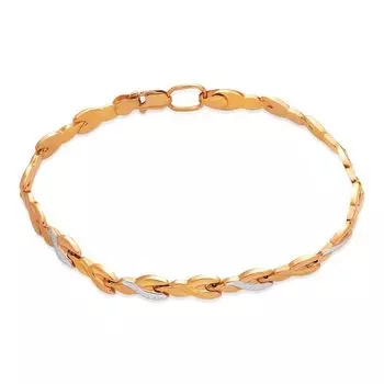 Браслет ролекс из красного золота 585 пробы, размер 20